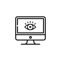 Icon of a Laser shining on a microscopy slide